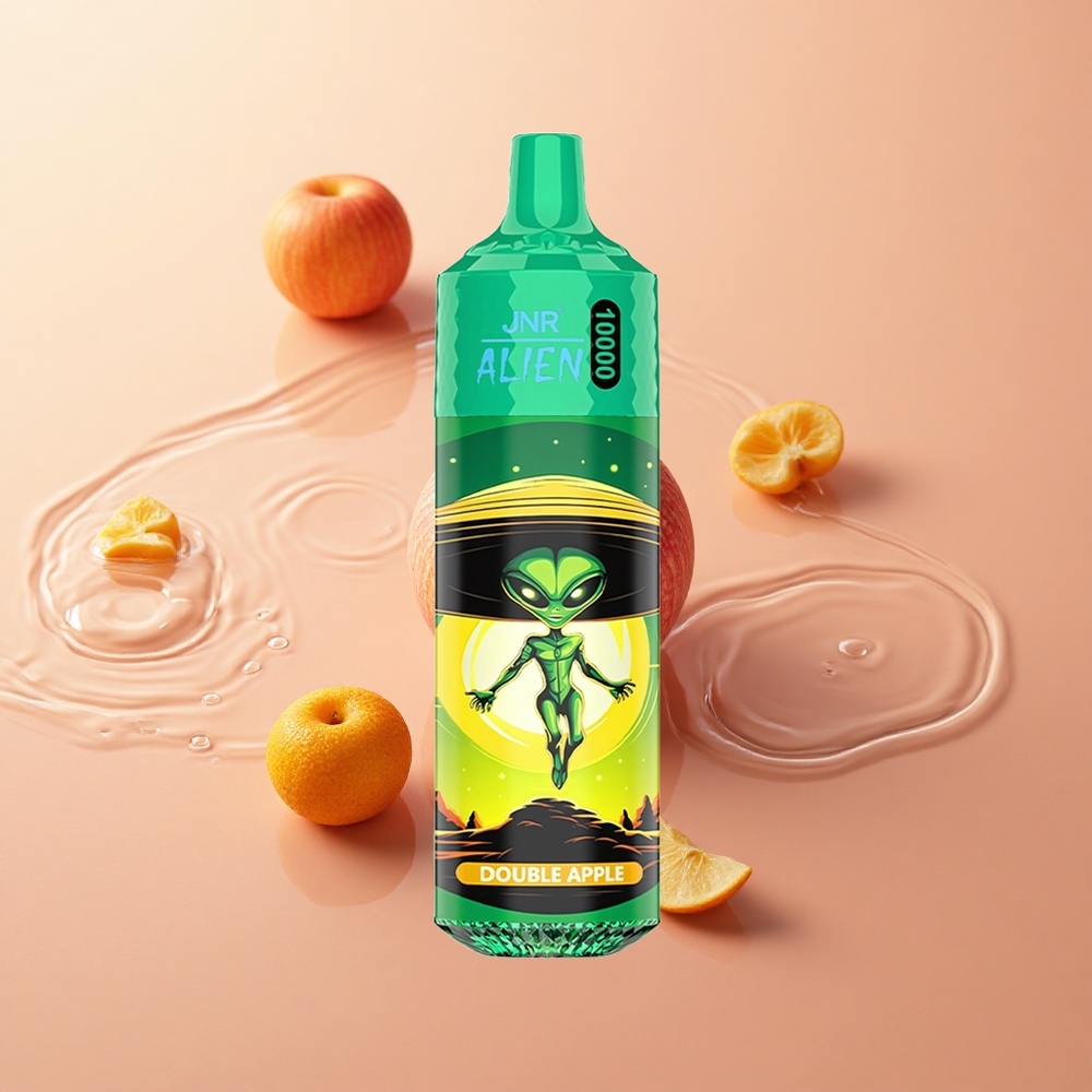 JNR Alien 10000 Puffs Double תפוח wholesale Israel עם סוללה 850mAh ותאורת LED