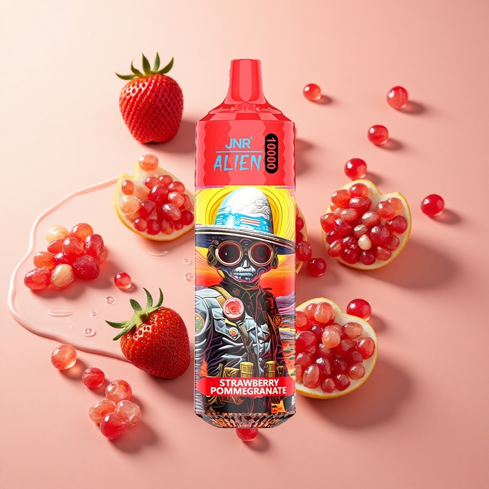 JNR Alien 10000 Puffs תות רימון wholesale Israel סוללה 850mAh תאורת לד