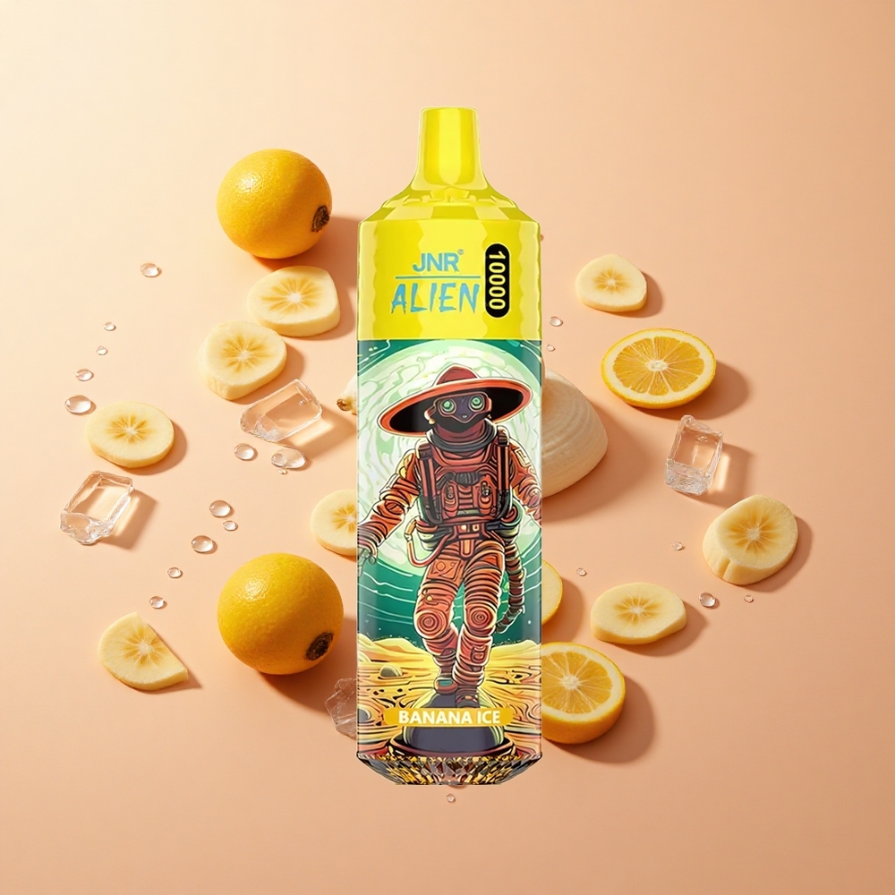 JNR Alien 10000 Puffs בננה קרח wholesale Israel סוללה 850mAh LED (RGB)