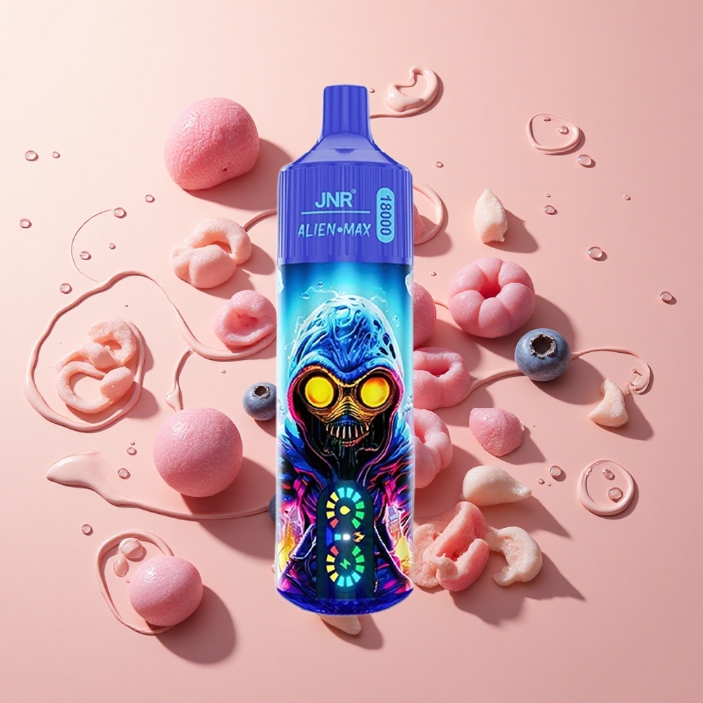 JNR Alien Max 18000 Puffs מסטיק בלוברי Smart תצוגת LED wholesale Israelסליל רשת כפול