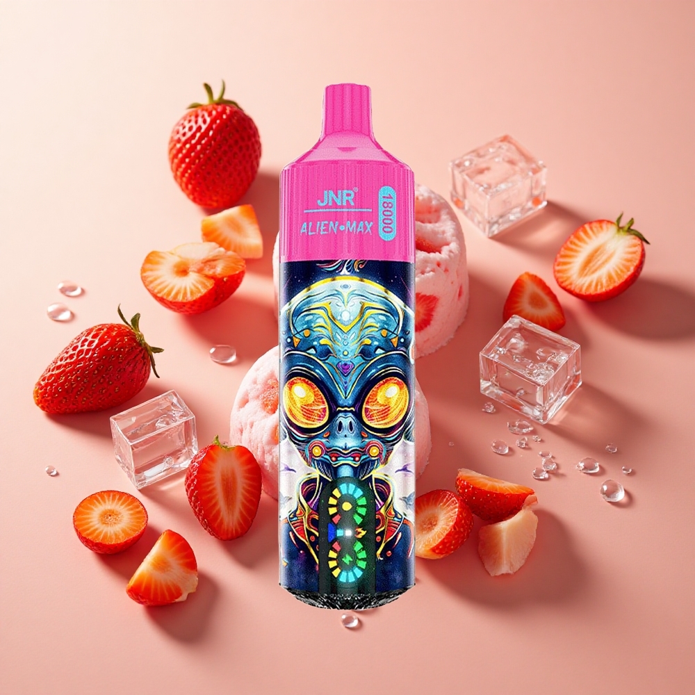 JNR Alien Max 18000 Puffs תות קרח wholesale Israel סוללה 850mAh טעון Type-C