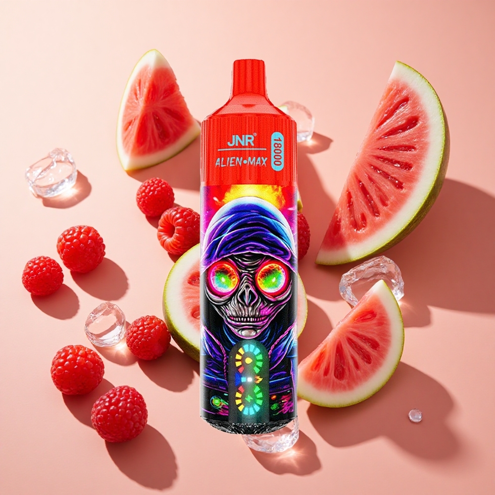 JNR Alien Max 18000 Puffs פטל אבטיח קרח wholesale Israelסליל רשת כפול & Dual Core