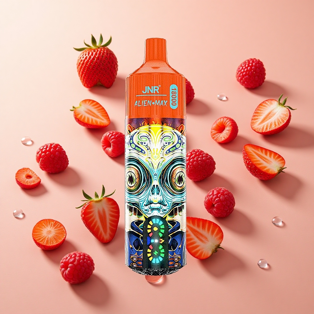 JNR Alien Max 18000 Puffs תות פטל דובדבן wholesale Israel תצוגת LED חכמה סוללה 850mAh