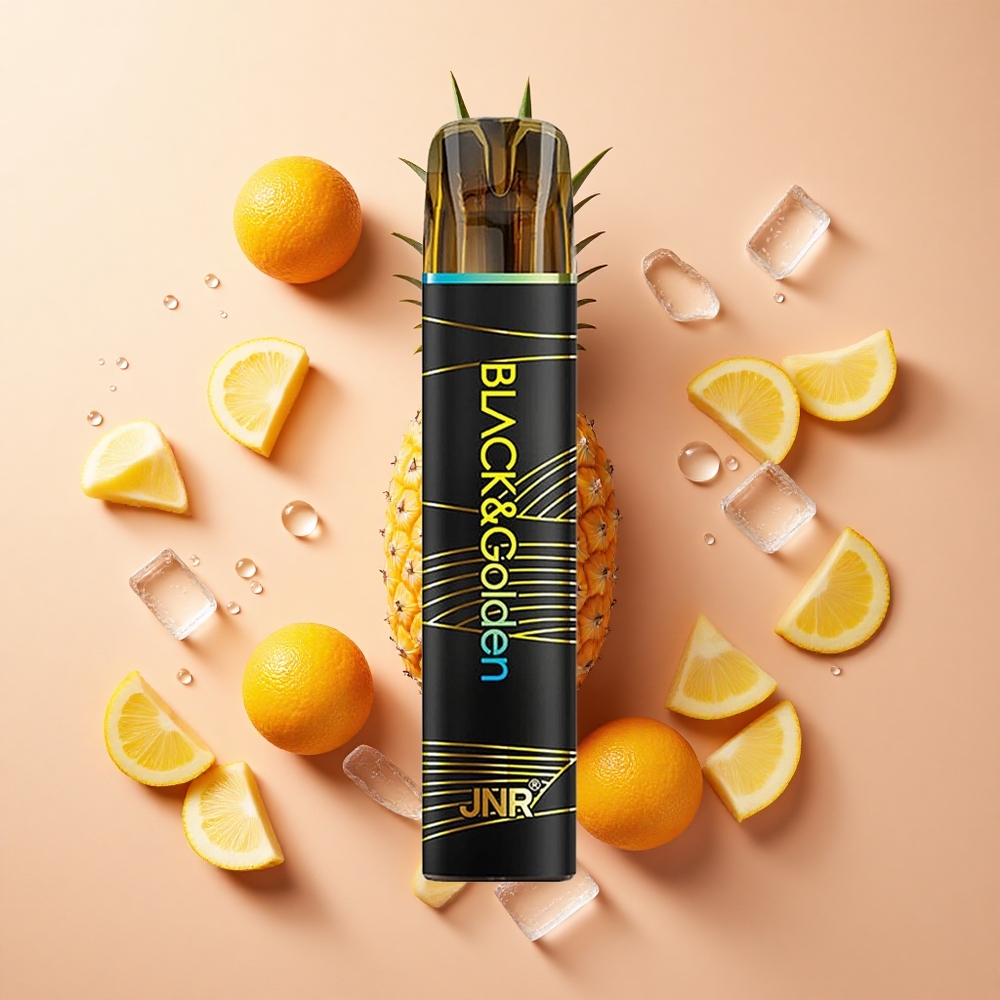 JNR Black&Golden 800 Puffs אננס קרח wholesale Israel 550mAh 2ml