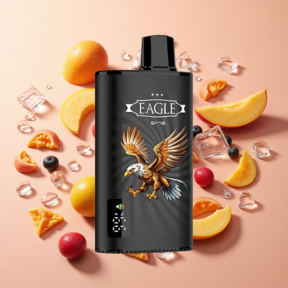 JNR EAGLE Smart 23000 Puffs מנגו שחור-קרח wholesale Israel מסך דיגיטלי סוללה 750mAh