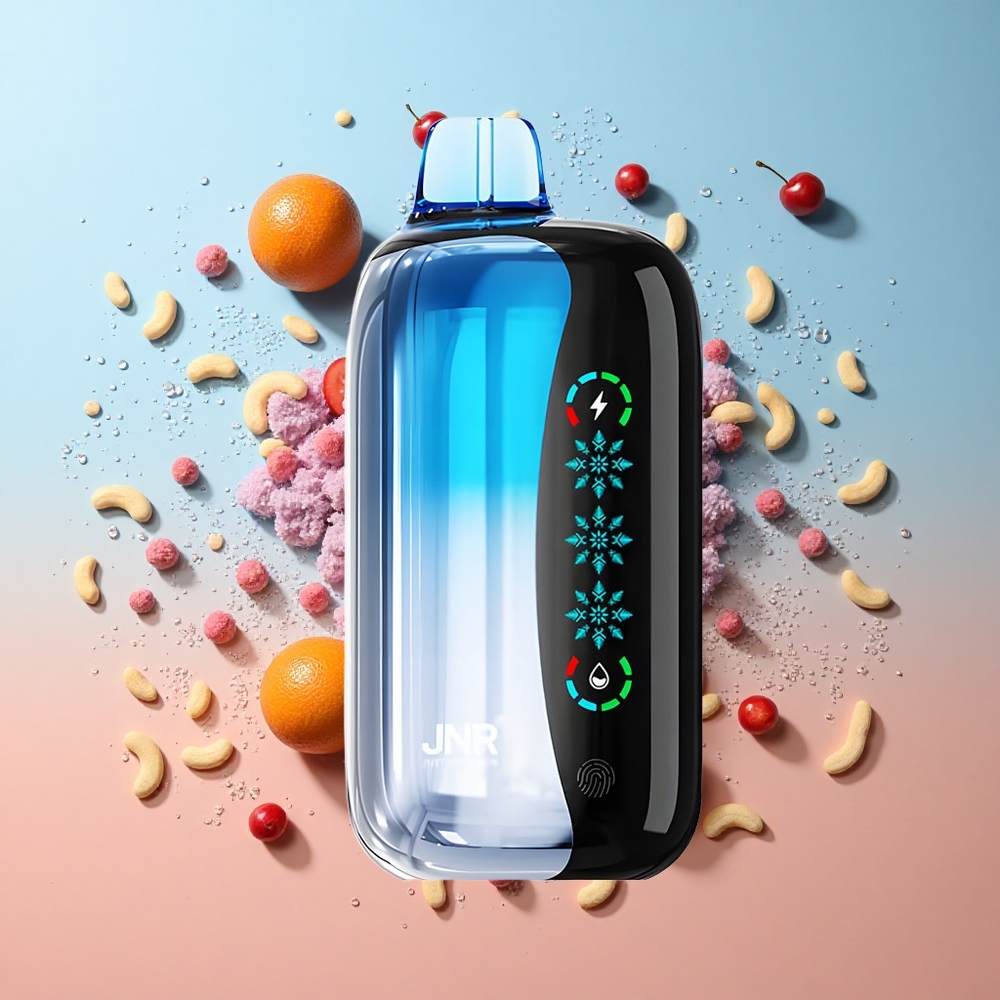 JNR Flex Ice 21000 Puffs דובדבן כחול מתפרץ סיטונאות ישראל רשת כפולה של 1.2 אוהם