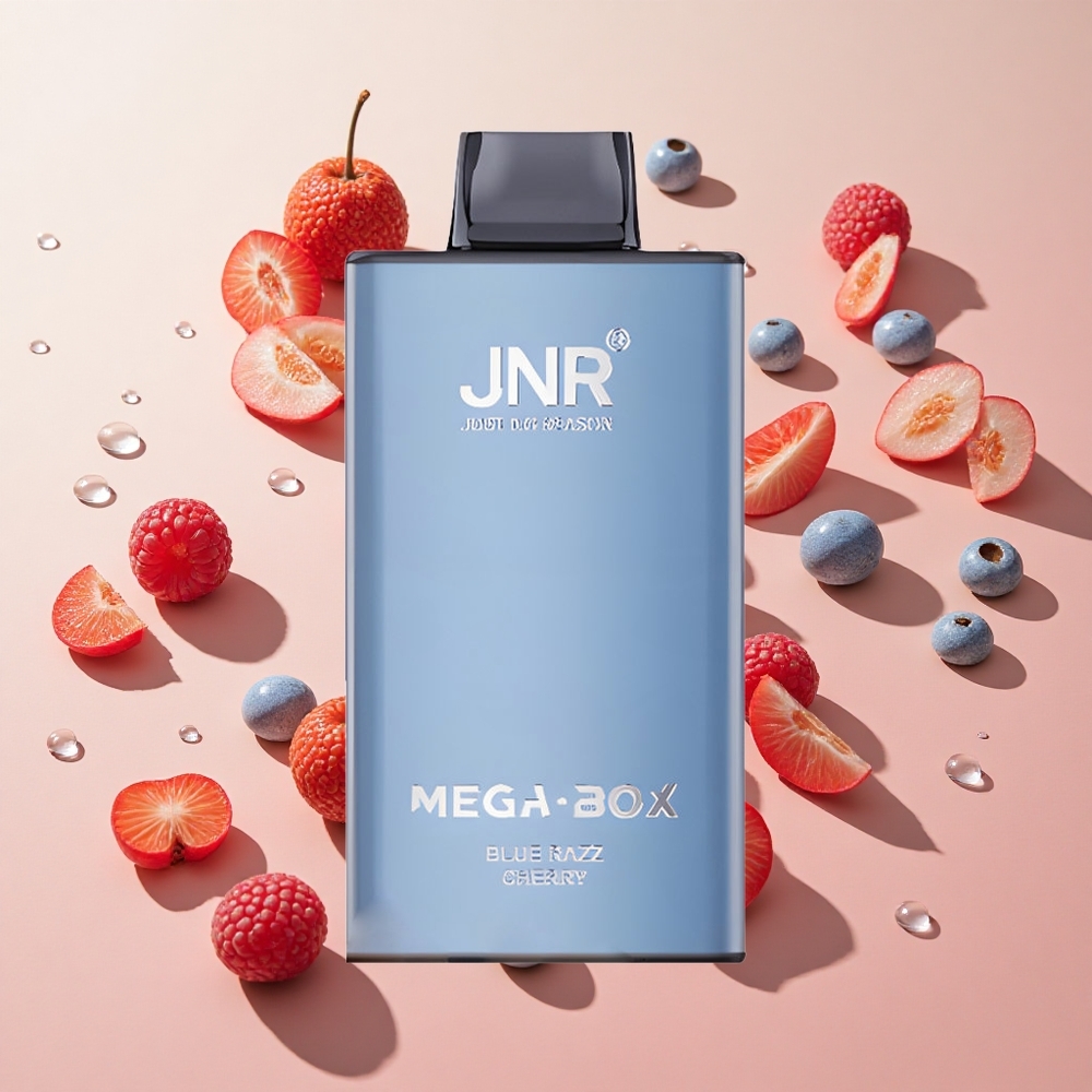 JNR Mega Box 25000 Puffs בלו ראז צ'רי 30ml סוללה 850mAh wholesale Israel