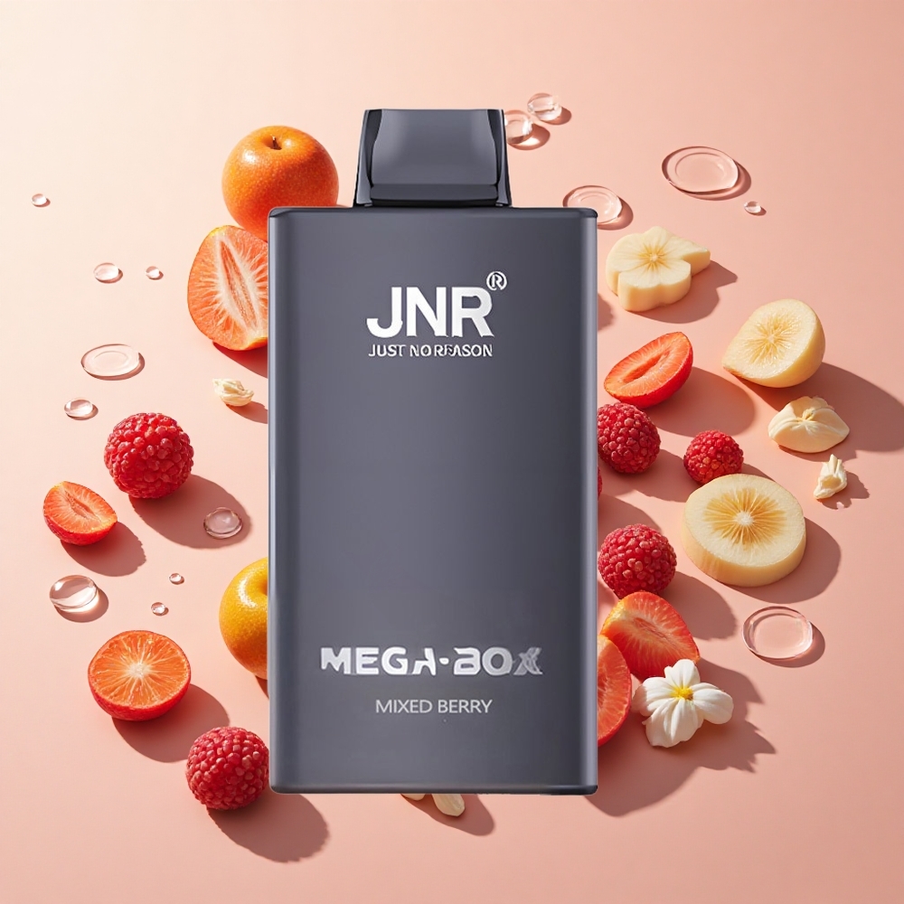 JNR Mega Box 25000 Puffs Mixed Berry (פירות יער מעורבים) קיבולת נוזל אלקטרוני 30 מ"ל wholesale Israelסליל רשת כפול