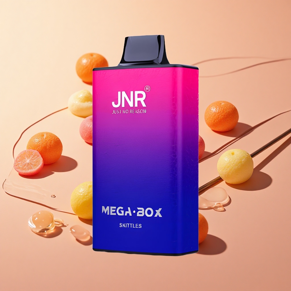 JNR Mega Box 25000 Puffs Skittles (טעם סקיטלס) 30 מ"ל נוזל אלקטרוני wholesale Israelסליל רשת כפול