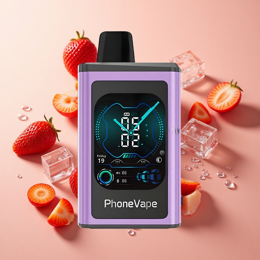 JNR PhoneVape 30000 Puffs תות קרח wholesale Israel סוללה נטענת 850mAh Type-C