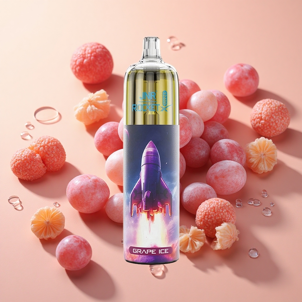 JNR Rocket-X 12400 Puffs ענב קרח wholesale Israel עם סוללת 850mAh ותא אוויר מתכוונן