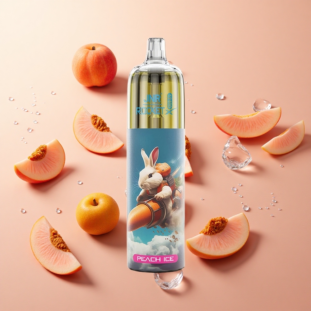 JNR Rocket-X 12400 Puffs אפרסק קרח wholesale Israel זרימת אוויר ניתנת להתאמה סוללה 850mAh