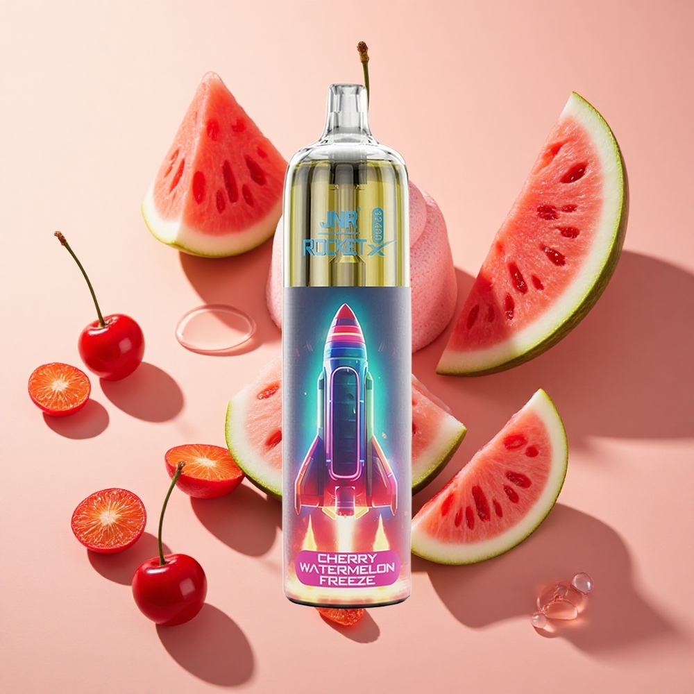 JNR Rocket-X 12400 Puffs דובדבן אבטיח קפוא wholesale Israel זרימת אוויר מתכווננת תאורת RGB