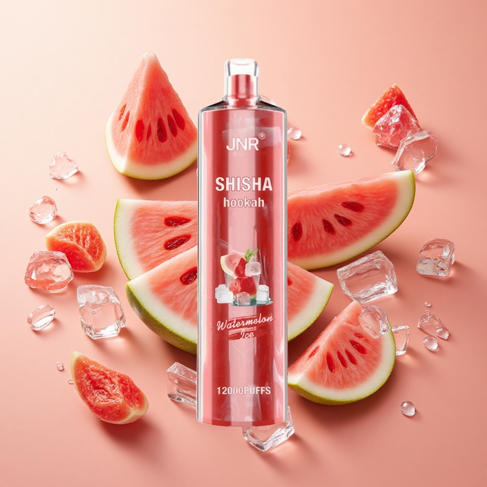 JNR Shisha Hookah 12000 Puffs אבטיח קר (Watermelon Ice) wholesale Israel סוללה 750mAh סוג-C טעינה מהירה