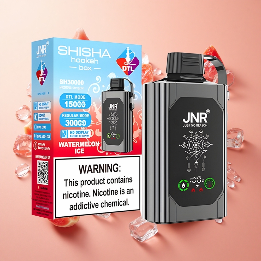 JNR Shisha Hookah Box 20500 Puffs אבטיח קר (Watermelon Ice) wholesale Israel תצוגת HD סוללה 1000mAh