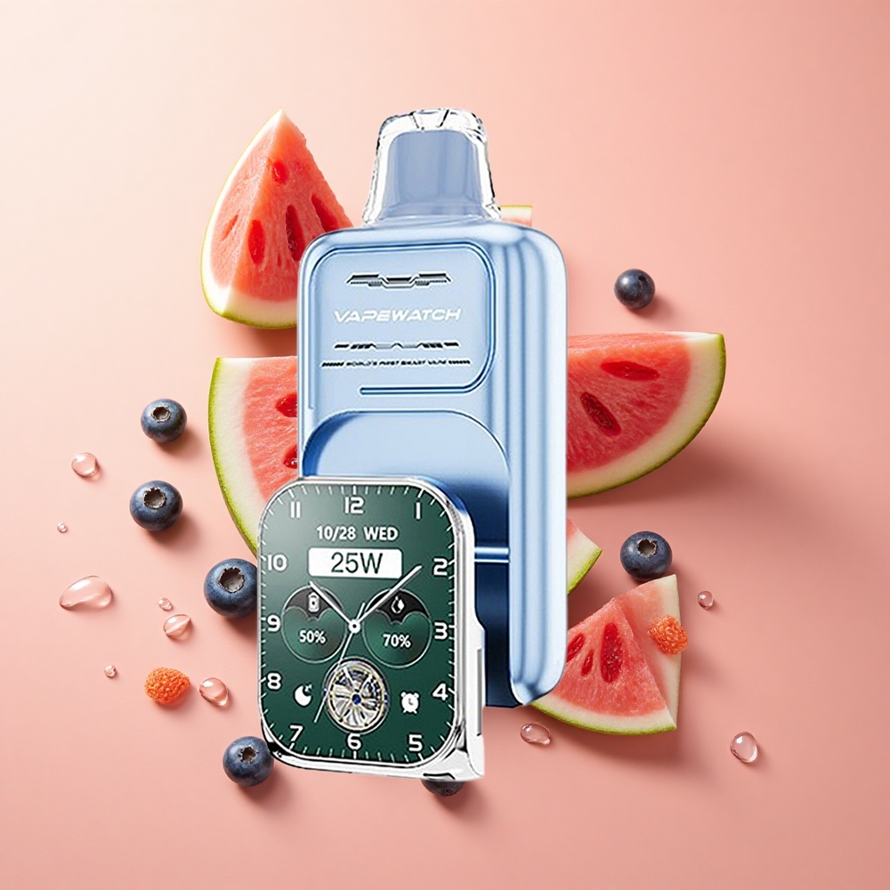 JNR Vape Watch 30000 Puffs אבטיח כחול בריחות סיטונאי Israel סוללה 1000mAh טעינה מהירה Type-C