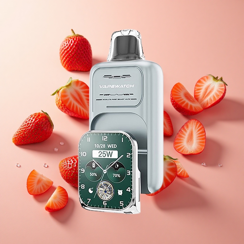 JNR Vape Watch 30000 Puffs תות קרח wholesale Israel סוללה 1000mAh טעינה מהירה Type-C