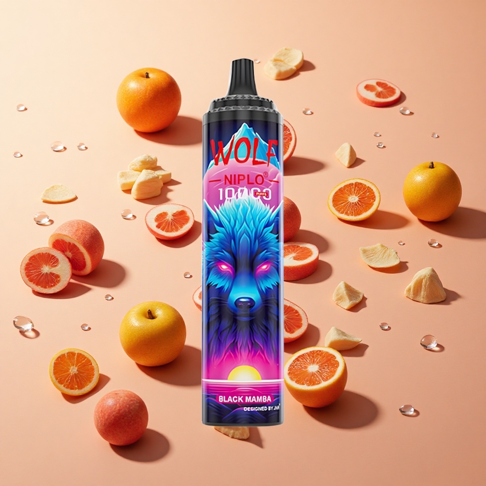 JNR Wolf Niplo 10000 Puffs Black Mamba (נחש שחור) 20ml (נוזל) wholesale Israel