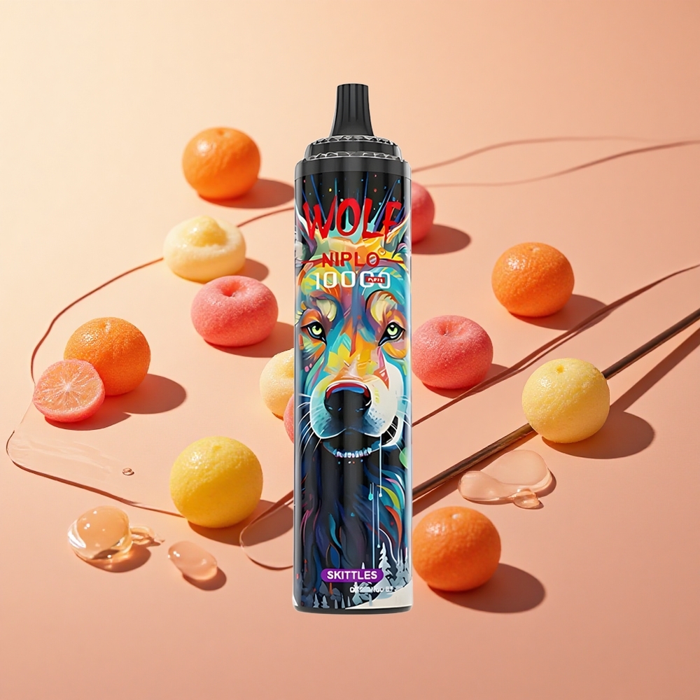 JNR Wolf Niplo 10000 Puffs Skittles (סקיטלס) 20ml 0%/2%/5% ניקוטין סיטונאות ישראל