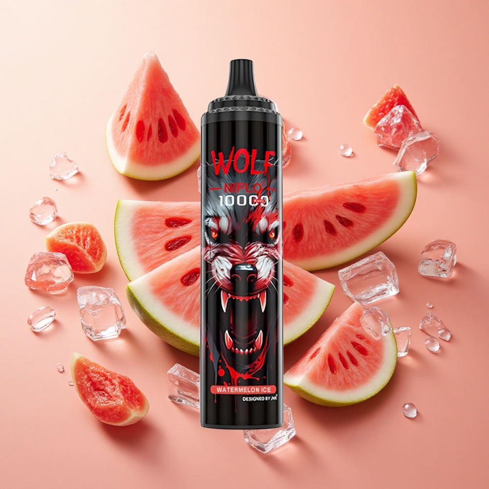 JNR Wolf Niplo 10000 Puffs אבטיח קר wholesale Israel סליל משובץ 1.0 אוהם טעינה מהירה Type-C