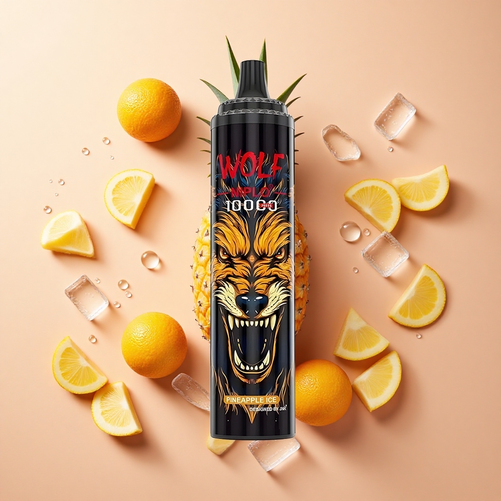 JNR Wolf Niplo 10000 Puffs אננס קרח wholesale Israel 20ml 650mAh