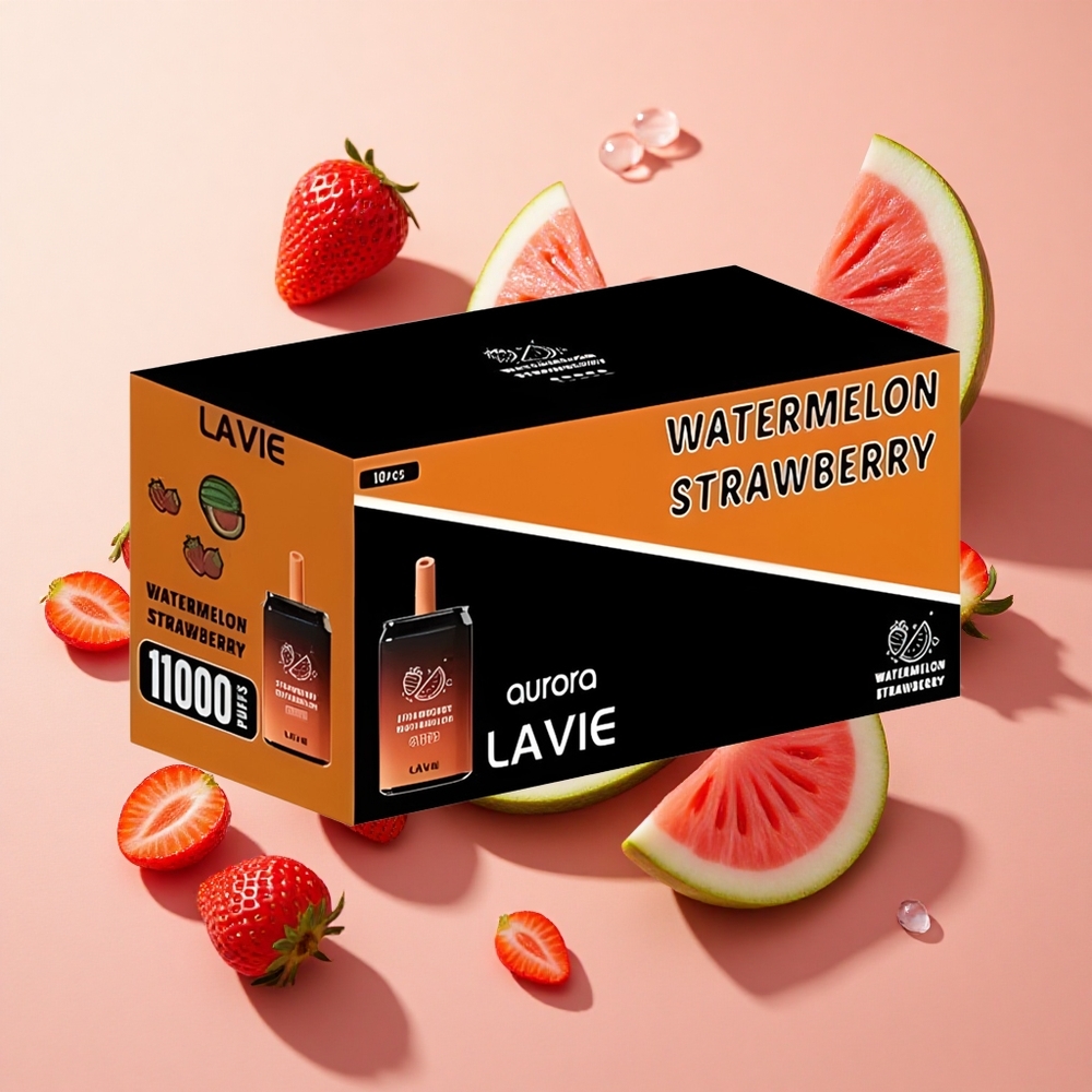 LAVIE Aurora 11000 Puffs תות אבטיח wholesale Israel סוללה 650mAh טעינה Type C