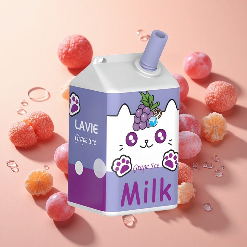LAVIE Milk 7000 Puffs גלידת ענבים wholesale Israel 16ML 600mAh