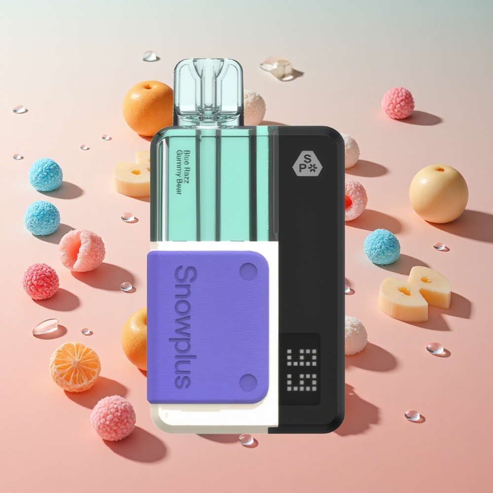 Snowplus Swift 15000 Puffs Blue Razz Gummy Bear (בלוברי גומי דוב) Pod Kit סיטונאי ישראל 2+10ml Dual Mesh 1000mAh