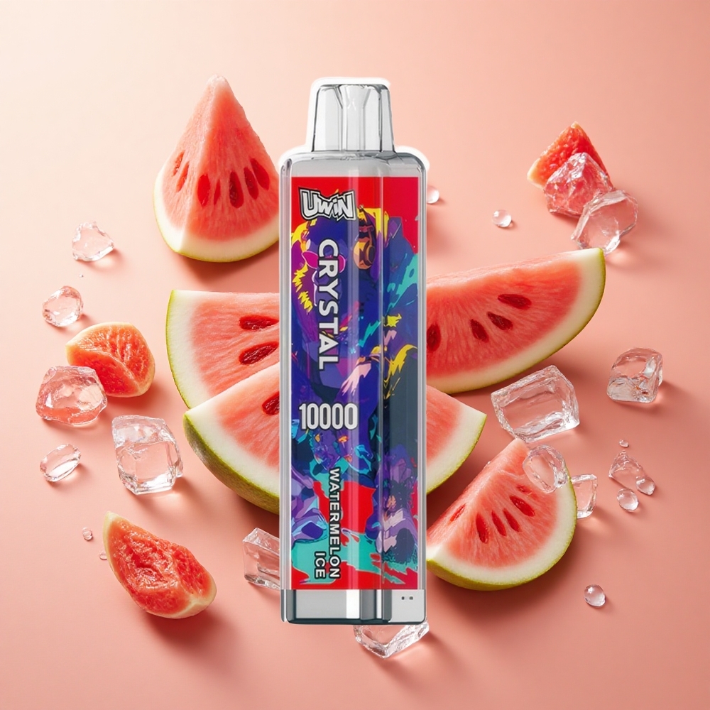 UWIN Crystal 10000 Puffs אבטיח קר (Watermelon Ice) wholesale Israel 18ml סוללה נטענת