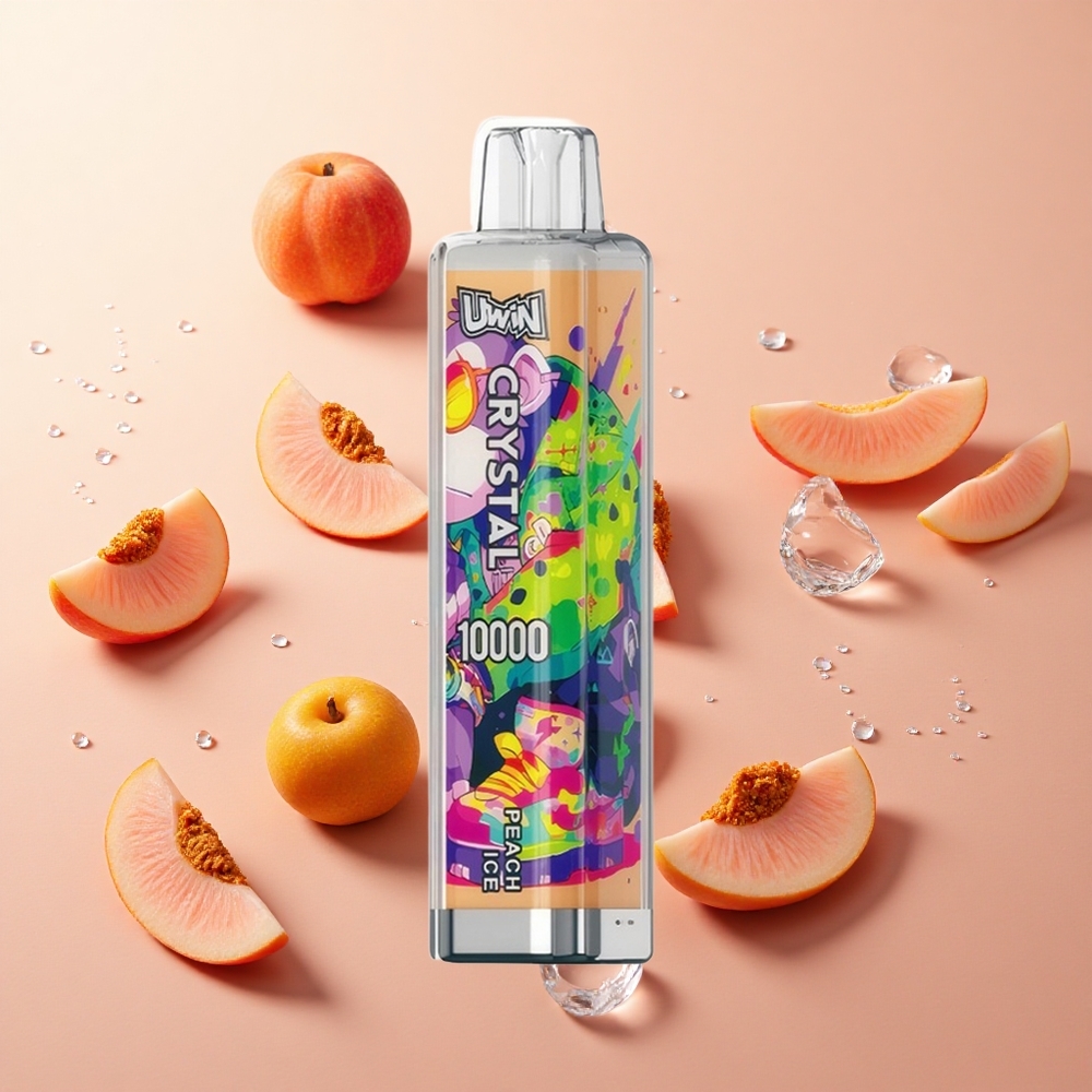 UWIN Crystal 10000 Puffs אפרסק קרח wholesale Israel 18ml
