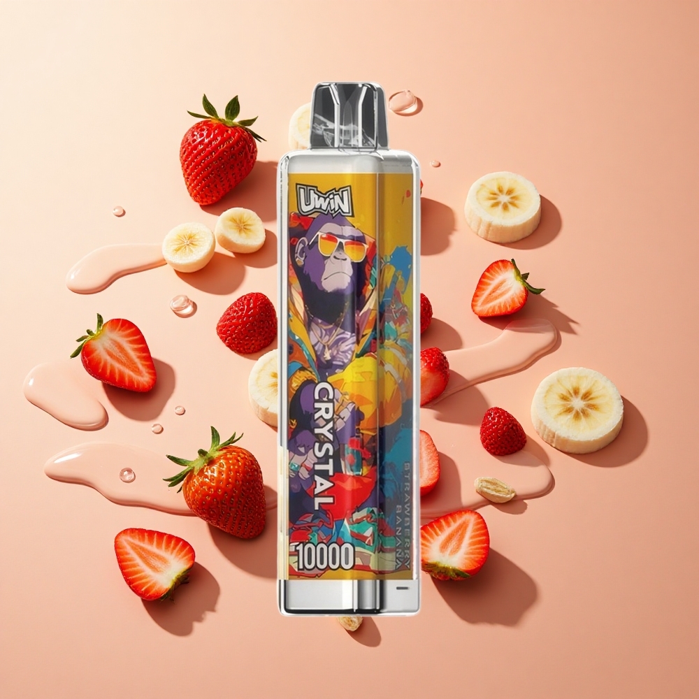 UWIN Crystal 10000 Puffs תות בננה wholesale Israel 18ml RGB