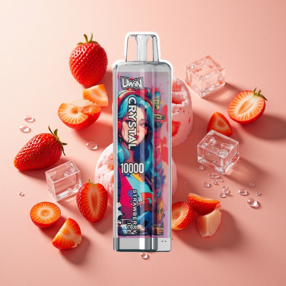 UWIN Crystal 10000 Puffs תות קרח wholesale Israel סוללה נטענת 650mAh