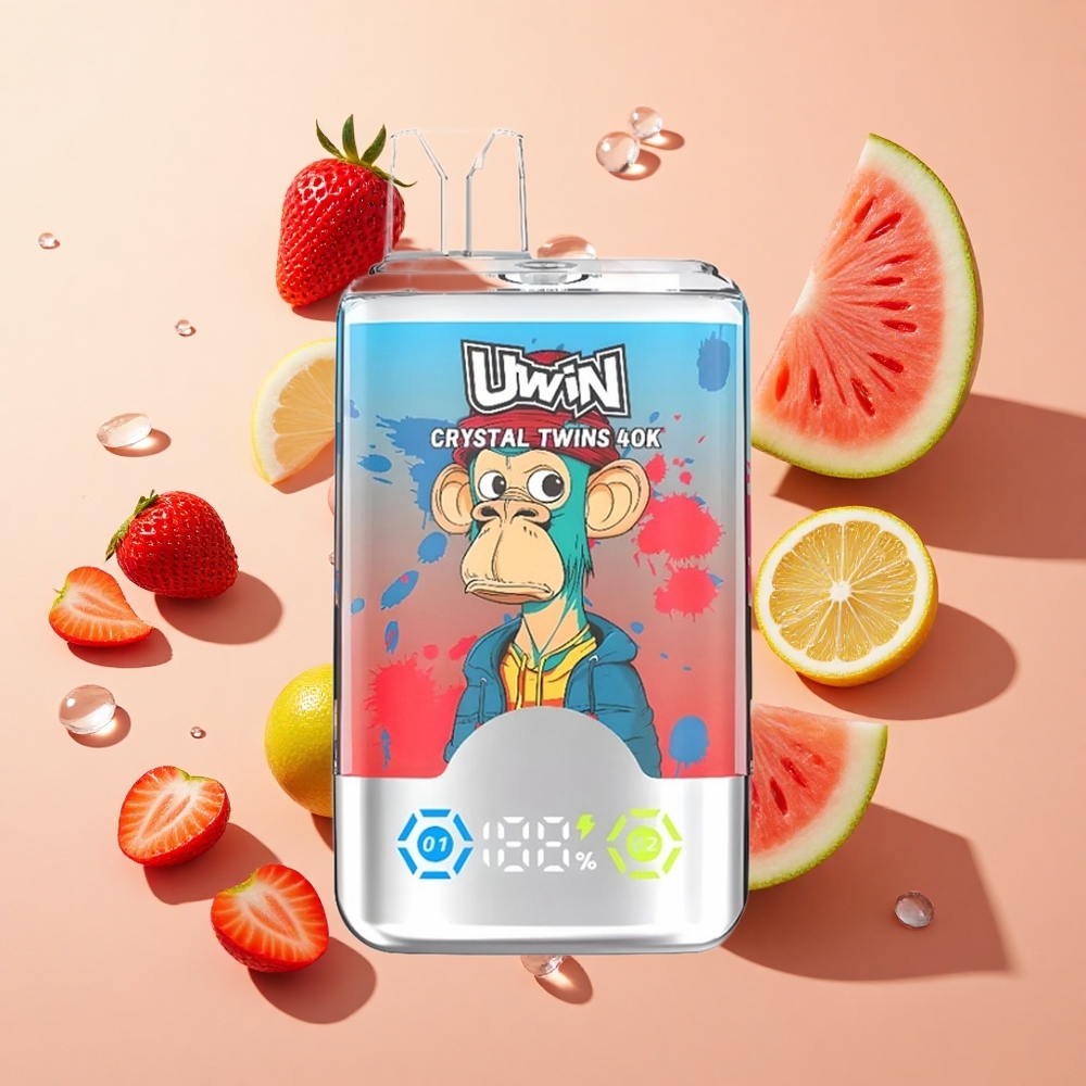 UWIN Crystal Twins 40000 Puffs תות אבטיח לימון ליים (32ml) wholesale Israel