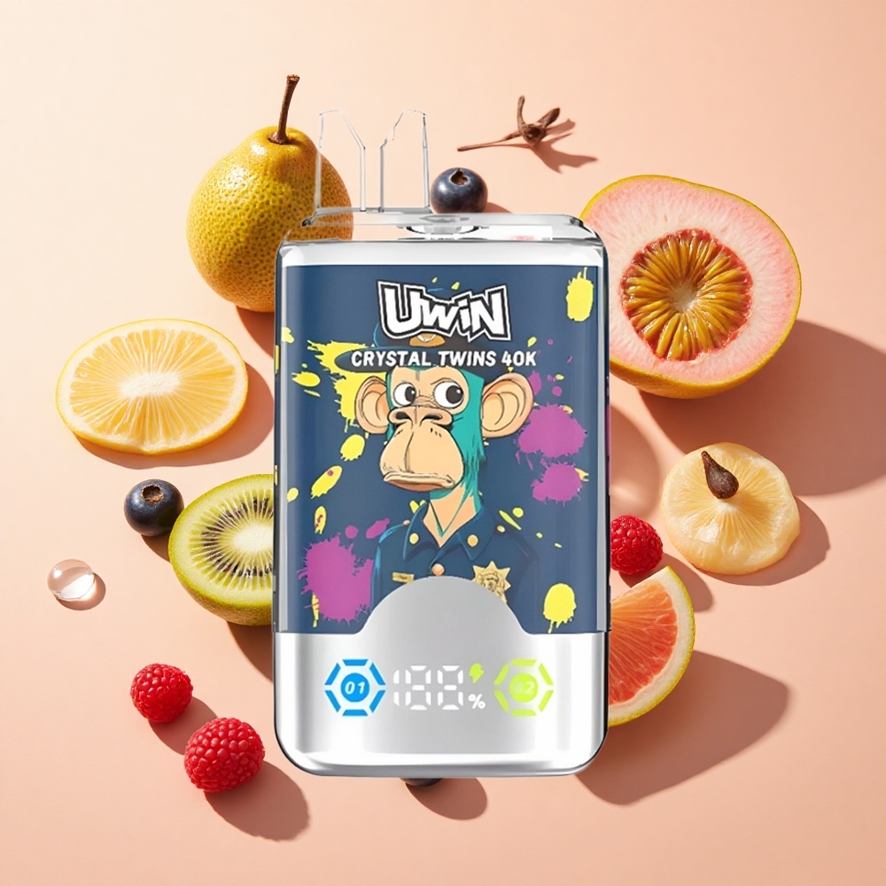 UWIN Crystal Twins 40000 Puffs קיווי פשפשת גויאבה אוכמניות פטל wholesale Israel סוללה 850mAh