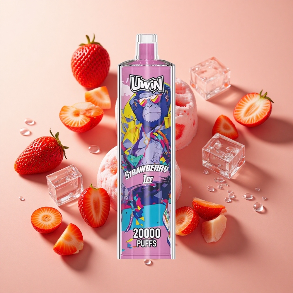 Uwin Shisha Crystal 20000 Puffs תות קרח wholesale Israel 22ml