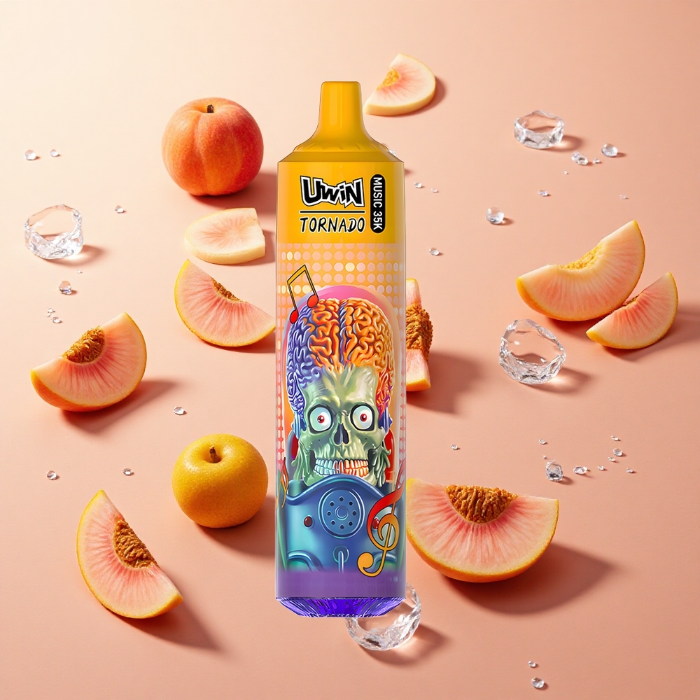 Uwin Tornado 35K אפרסק קרח קיץ 35000 Puffs סיטונאות ישראל