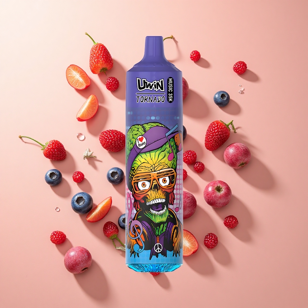 Uwin Tornado 35K סופרת עד 35000 Puffs טעם אוכמניות דובדבנים חמוציות wholesale Israel סוללה נטענת