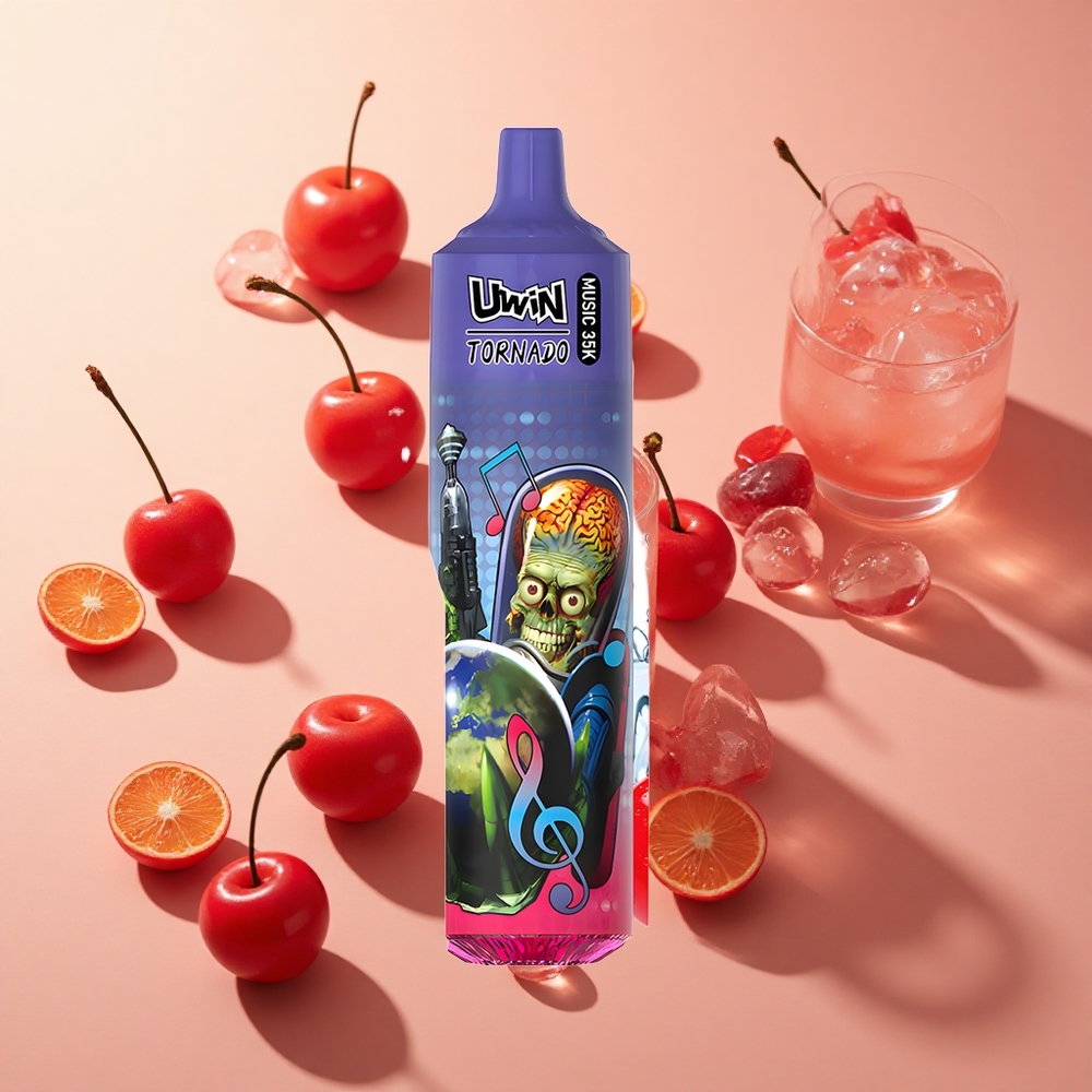 Uwin Tornado 35K דובדבן קולה Music Vape חד פעמי 35000 Puffs סוללה 600mAh wholesale Israel