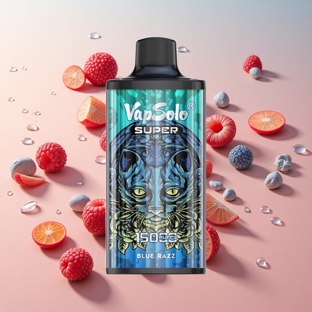 Vapsolo Super 15000 Puffs Blue Razz (40ml) wholesale Israel