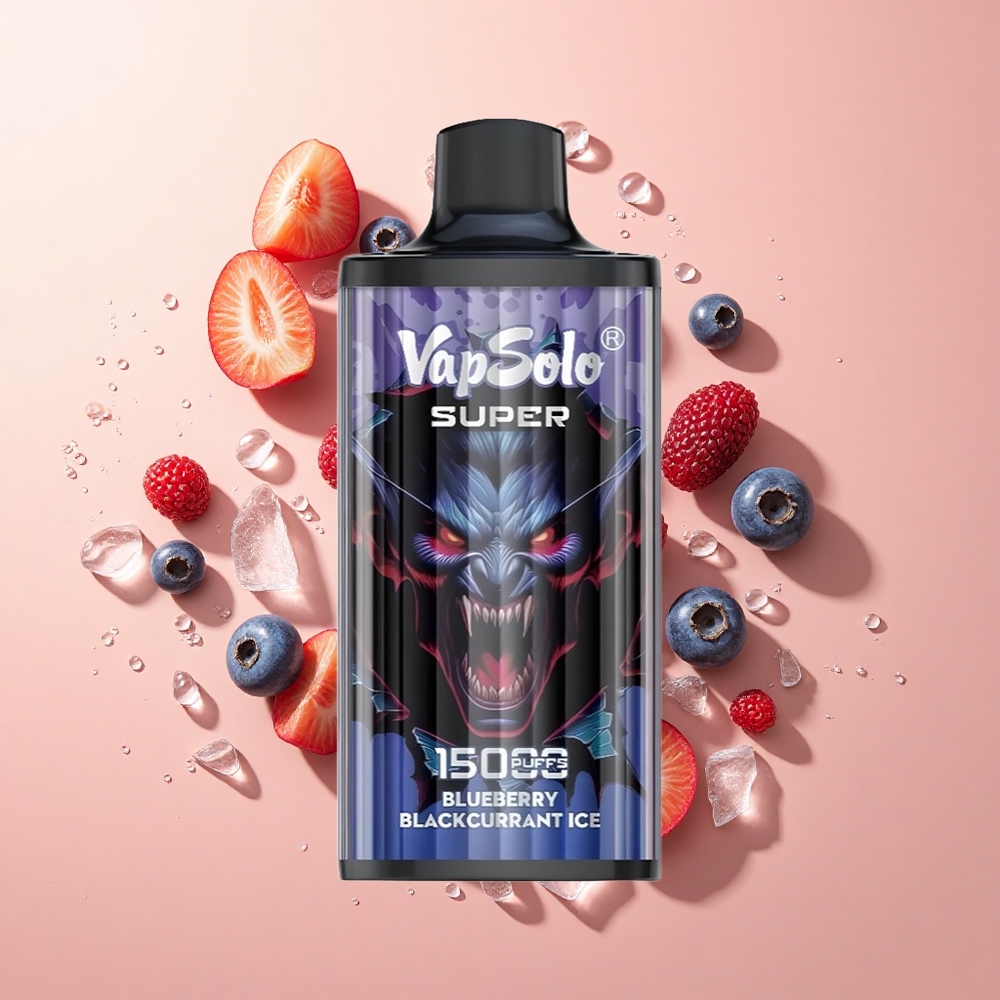 Vapsolo Super 15000 Puffs אוכמניות שחורות בלויברי קרח wholesale Israel 40ml