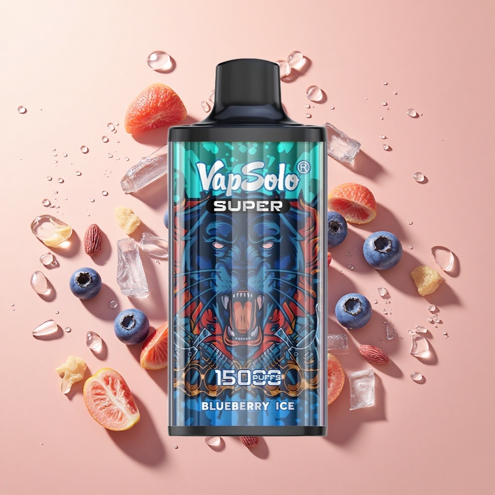 Vapsolo Super 15000 Puffs אוכמנית קרח wholesale Israel 40ml טעם