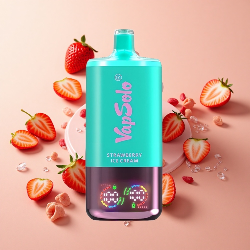 VapSolo Triple 30000 Puffs גלידה תות 40ml wholesale Israel Type-C