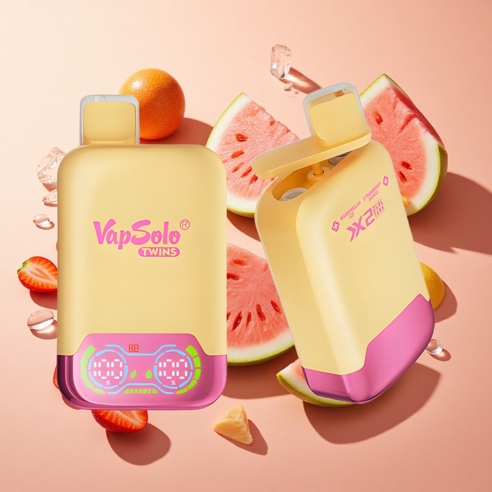 Vapsolo Twins 20000 Puffs אבטיח קרח & תות מנגו 40 מ"ל wholesale Israel Type-C