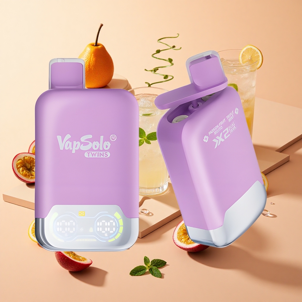 Vapsolo Twins 20000 Puffs פאסיון פירות מוחיטו & מנטה משולש סיטונאי ישראל Type-C 40 מ"ל