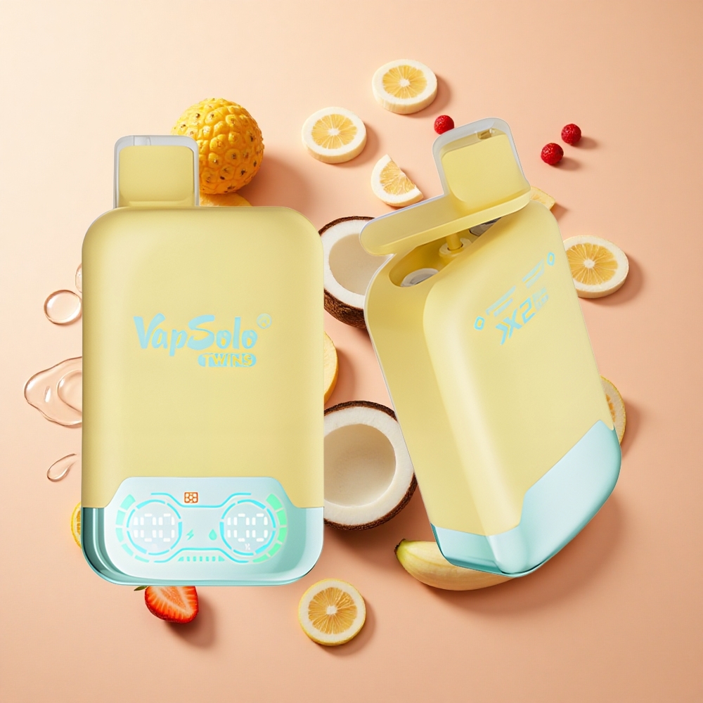 Vapsolo Twins 20000 Puffs אננס קוקוס & תות בננה wholesale Israel 40 מ"ל