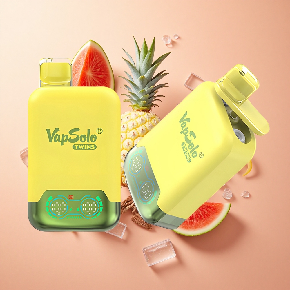 Vapsolo Twins 20000 Puffs אננס קוקוס ואבטיח אייס wholesale Israel 40 מ"ל