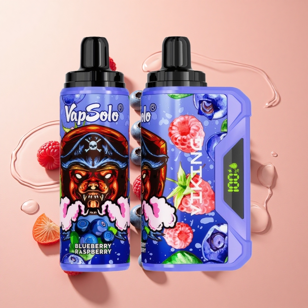 VapSolo VIKING 12000 Puffs פטל אוכמניות wholesale Israel Type-C 22ml