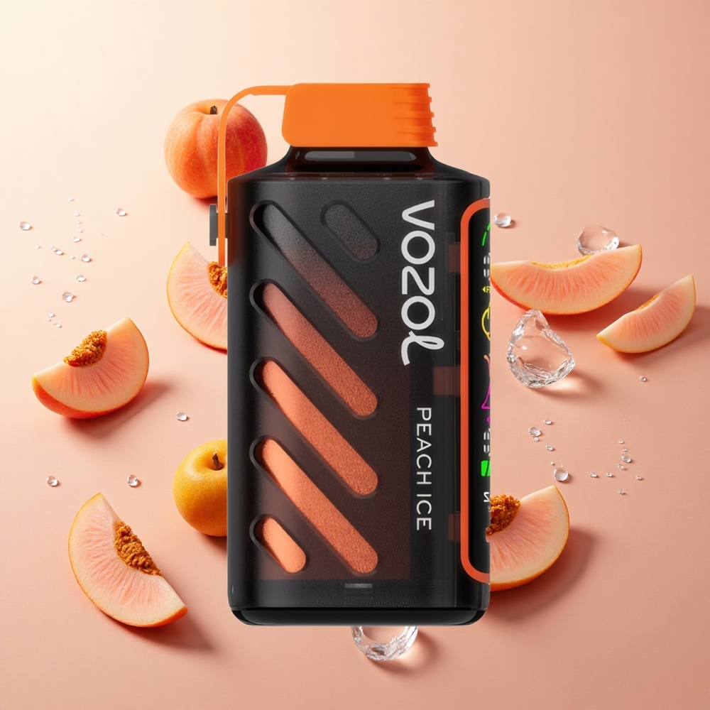 VOZOL Gear Power 20000 Puffs אפרסק קרח wholesale Israel טכנולוגיה: S.i.L.C. Tech סוללה כפולה