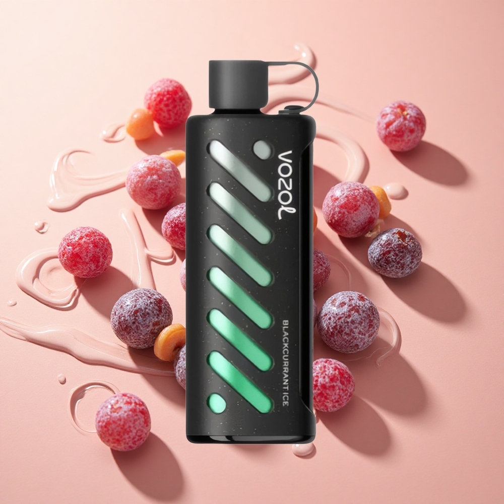 VOZOL Gear Shisha 25000 Puffs בטעם פטל שחור קרח wholesale Israel סוללה 1000mAh